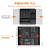 Silverware Drawer Organizer Expandable Utensil Tray with Removable Knife Block Utensil Storage Trays for Knives and Forks 6
