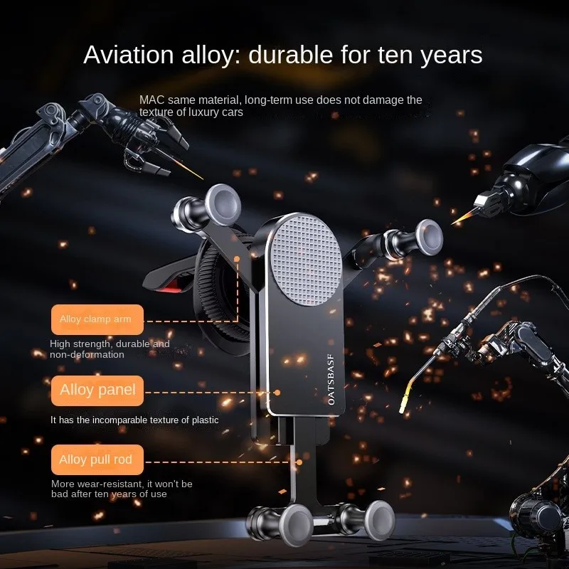 3C Founder Paifan Manufacturer Car Mount Alloy Creates Stable Anti Shake Clamp Air Outlet Mobile Phone Holder Gift Wholesale Hot