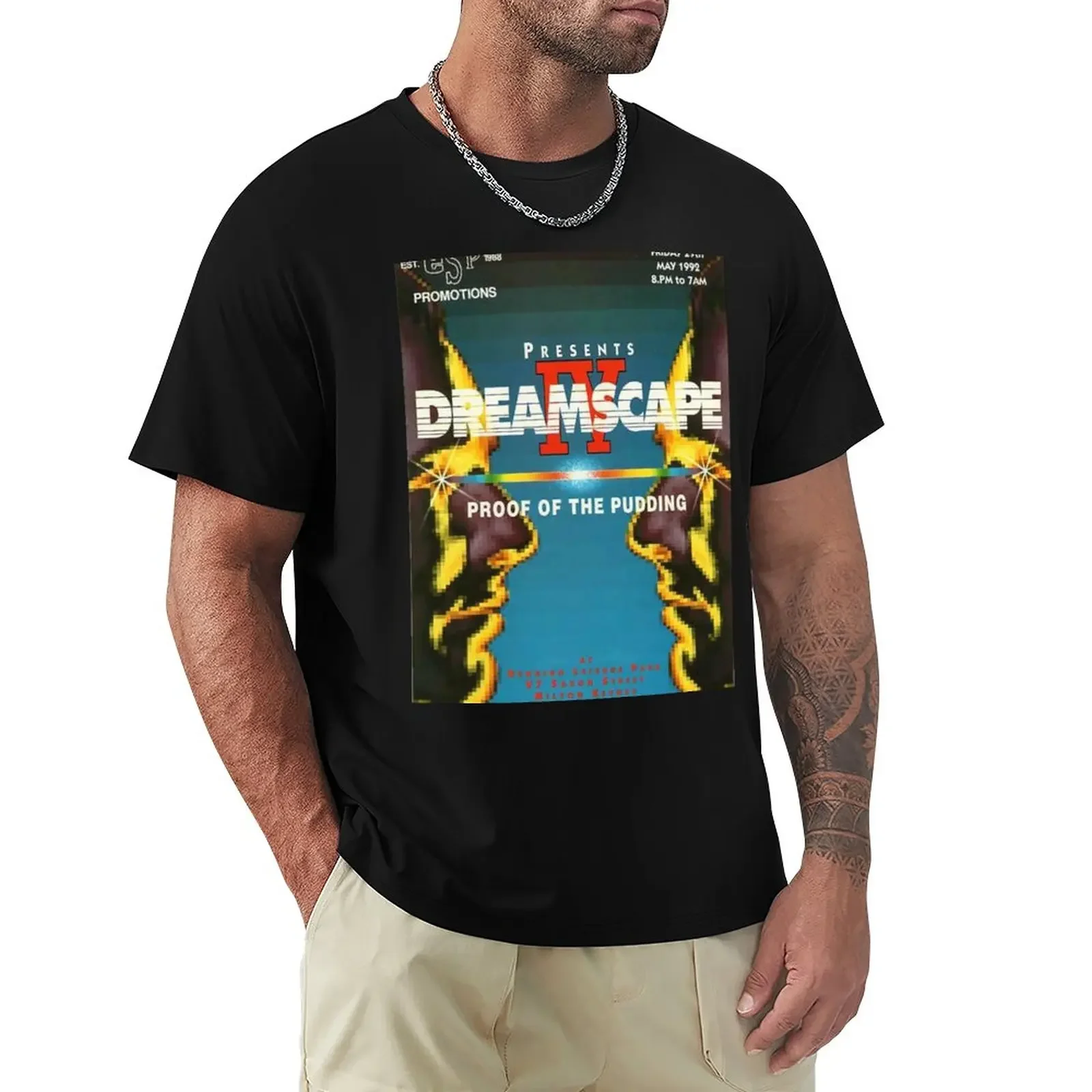 

Dreamscape IV flyer T-Shirt blacks anime mens graphic t-shirts big and tall