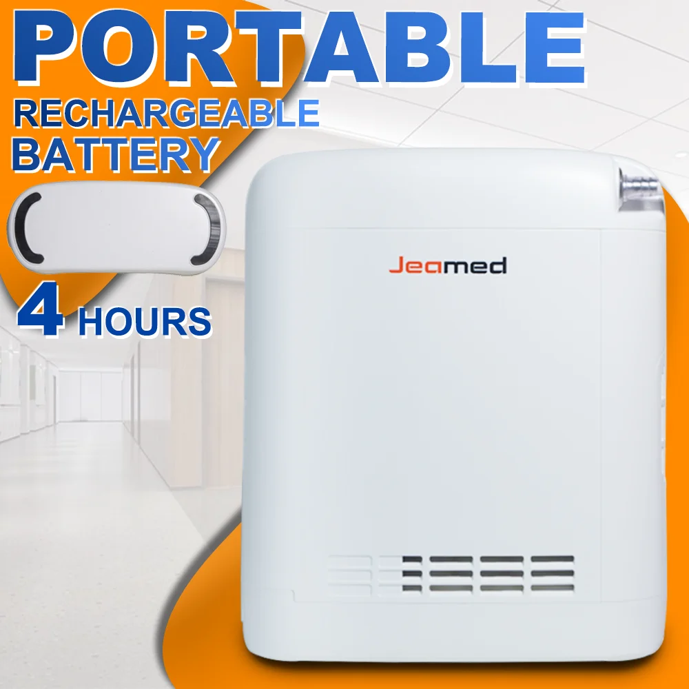 Portable Oxygen Concentrator 1L-5L Adjustable Flow Rechargeable Oxygen Concentrator COPD Elderly Man Breathing Oxygen Outdoors