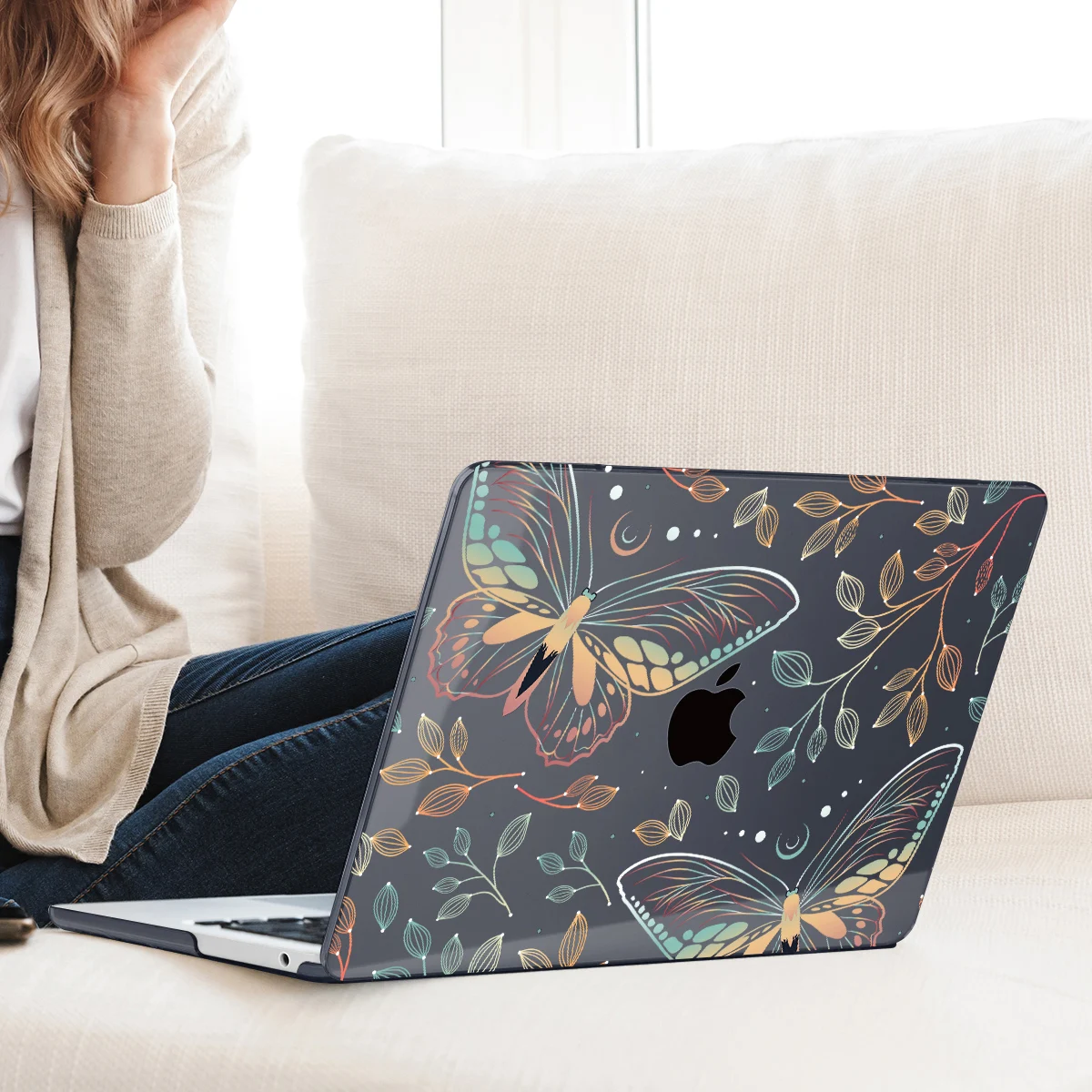 Estojo Rígido com Estampa Floral para Macbook Air 15 Pro 13 14 A2779 A2780 m2 A2337 A2338 m2 m1 Capa do Teclado - Imagem 2