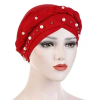 KepaHoo New Head Scarf For Muslim Women Solid Cotton Turban Bonnet Hijab Caps White Pearl Inner Hijabs Femme Musulman Arab Wrap 1