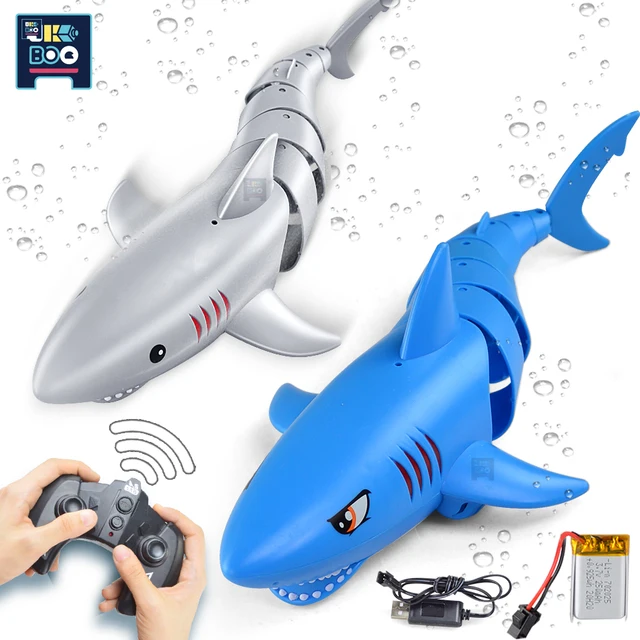 UKBOO Funny RC Shark Toy Remote Control Animals Robots Swimming Pool Electric Toys for Kids Boys Children Cool Sharks Submarine 1