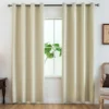 2 Panels  Solid Color Blackout Curtains with Heat Insulation&UV Protection - Grommet Top, Perfect for Living Room, Bedroom 3
