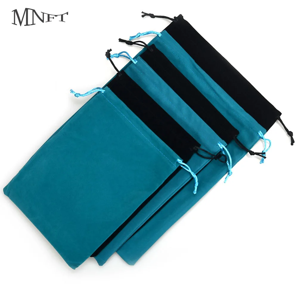 Lot 3 sacs de rangement moulinets MNFT S/M/L avec cordon bleu noir portable pêche