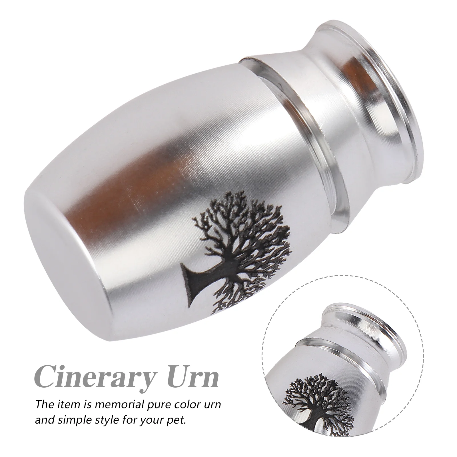 Pet Urn Animal Practical Ash Can Jar Ashtray Cinerary Casket Stainless Steel Container Cat Tank