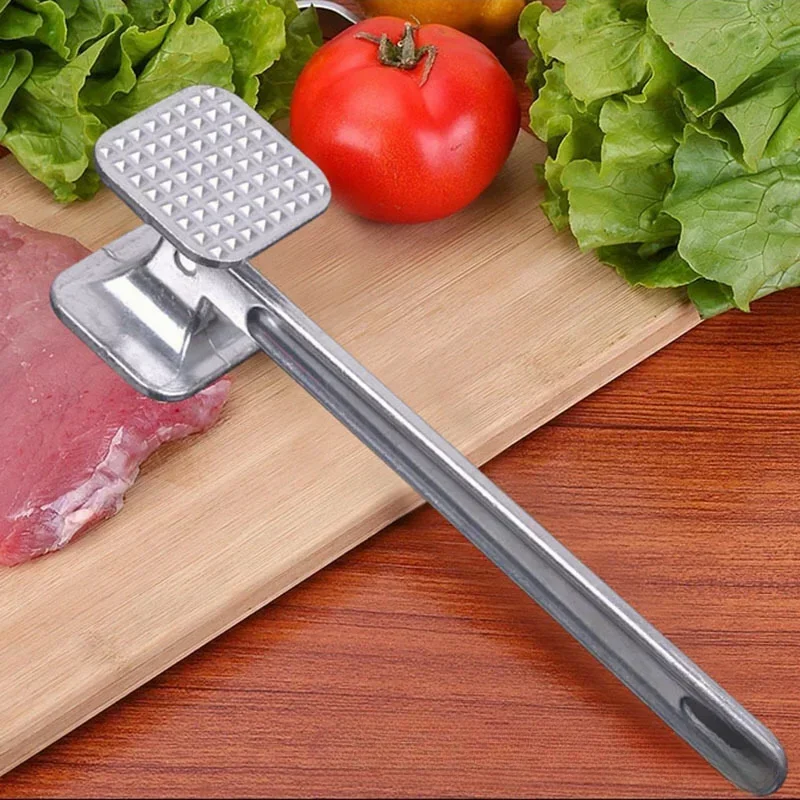 Meat Tenderizer 1Pcs Two Sides Loose Tenderizers Portable Steak Pork Tools Kitchen Gadgets Multifunction Meat Hammer Aluminum Alloy