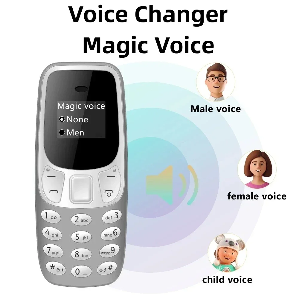 UNIWA BM10 Mini Feature Phone 2G GSM Dual SIM Headphone Hands Free Earphone Dialer Magic Voice Unlocked Small Cell Phone On Sale 5