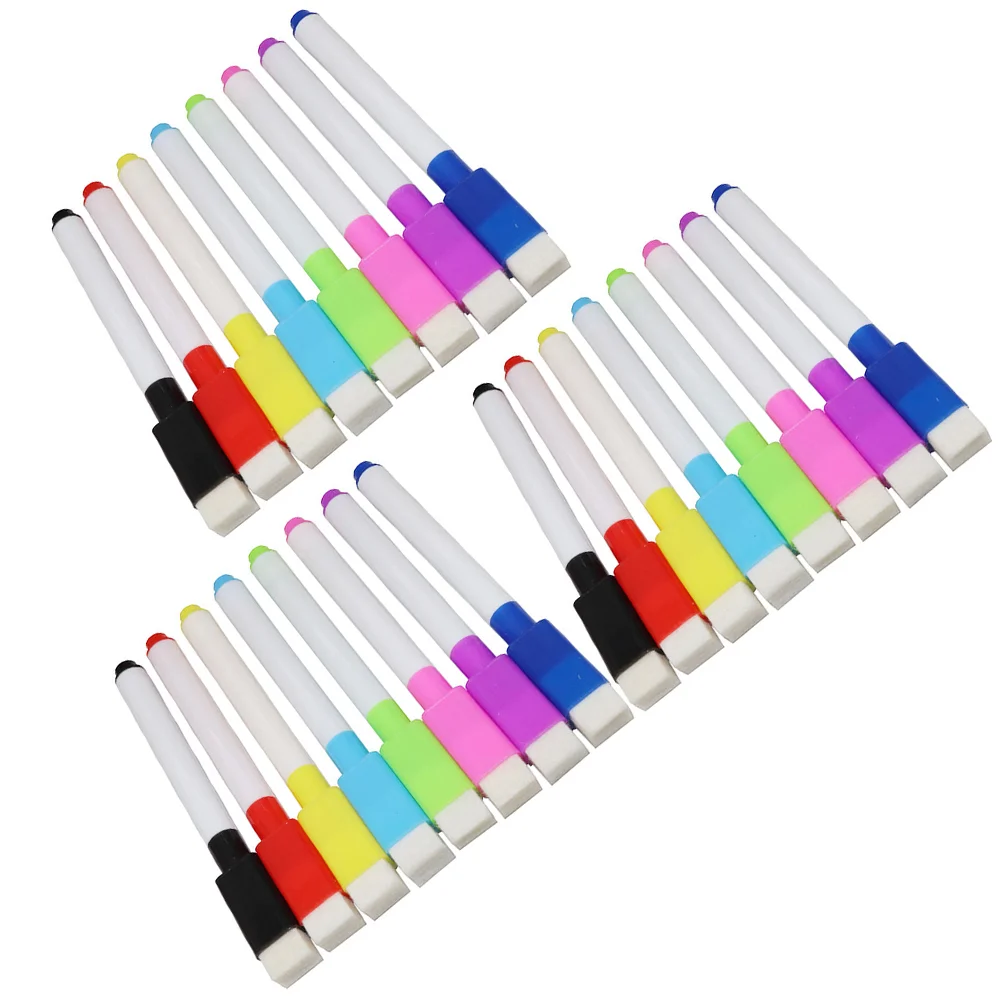 

Magnetic Marker Pen Glass White Board Markers Erase Whiteboard Color with Eraser Cap Colorful Erasable Marking