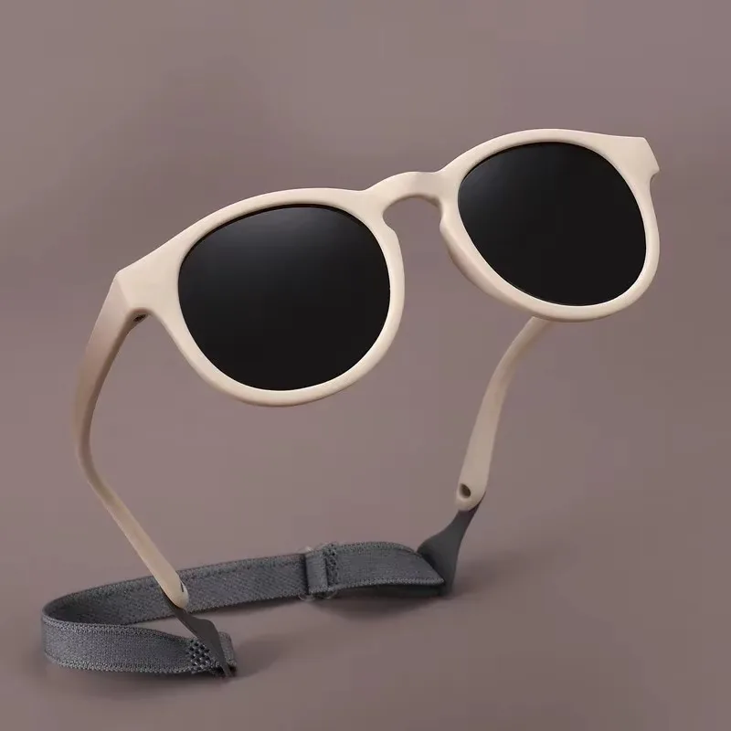 Sunglasses for Ages 0-3 Years Round Flexible UV400 Polarized with Strap children sunglasses kids sunglasses fashion sunglasses