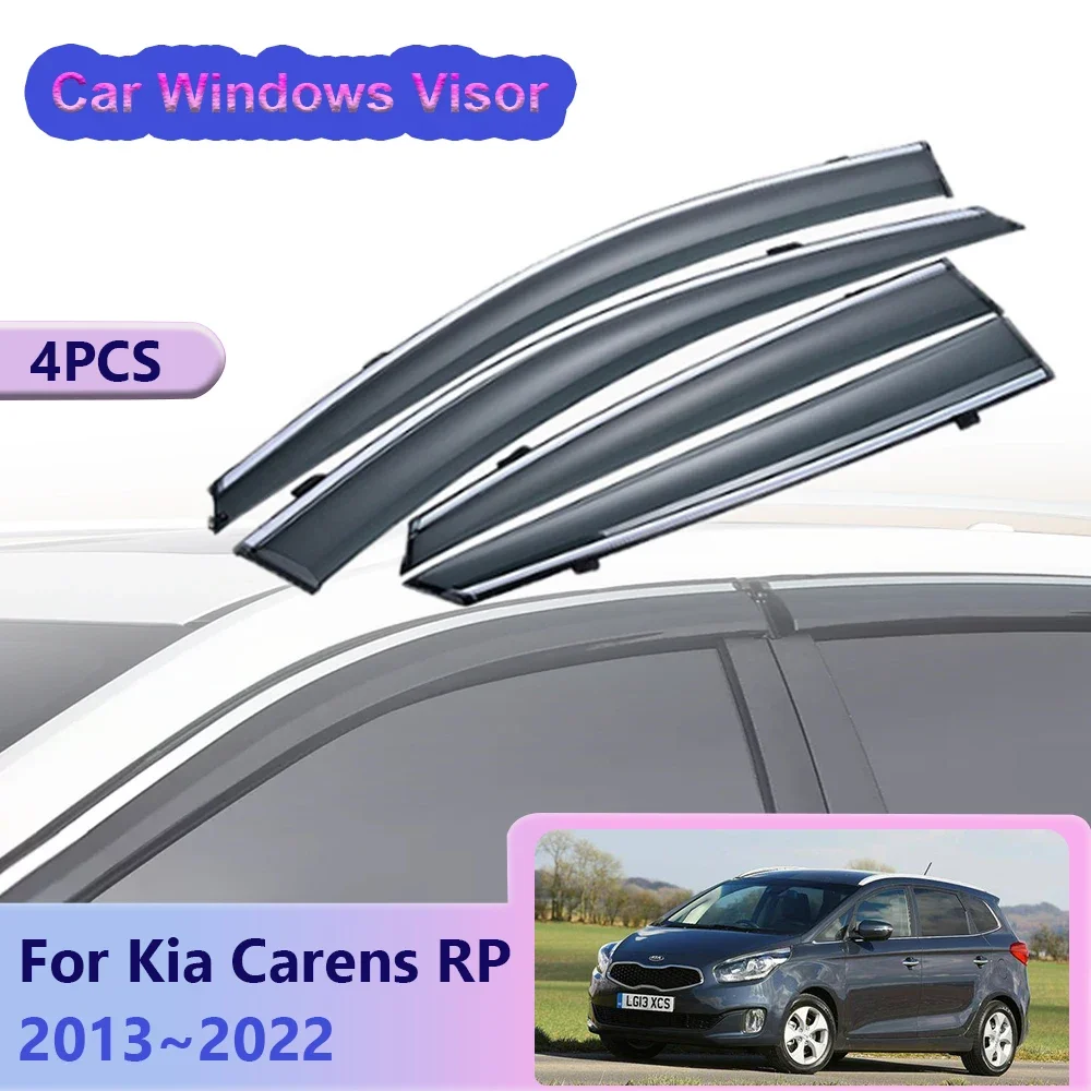 

For Kia Carens Rondo RP 2013~2022 Car Window Visor Sun Rain Guard Deflector Vent Smoke Cover Awnings Shelter Exterior Accessorie