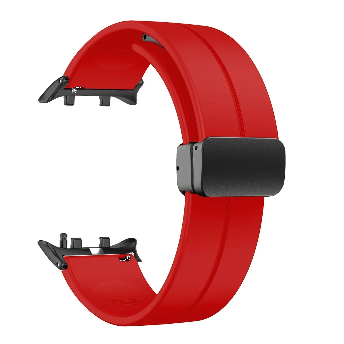 Silicone Sports Band with Magnetic D Buckle and PC Hollow Case - Universal Fit Bracelet