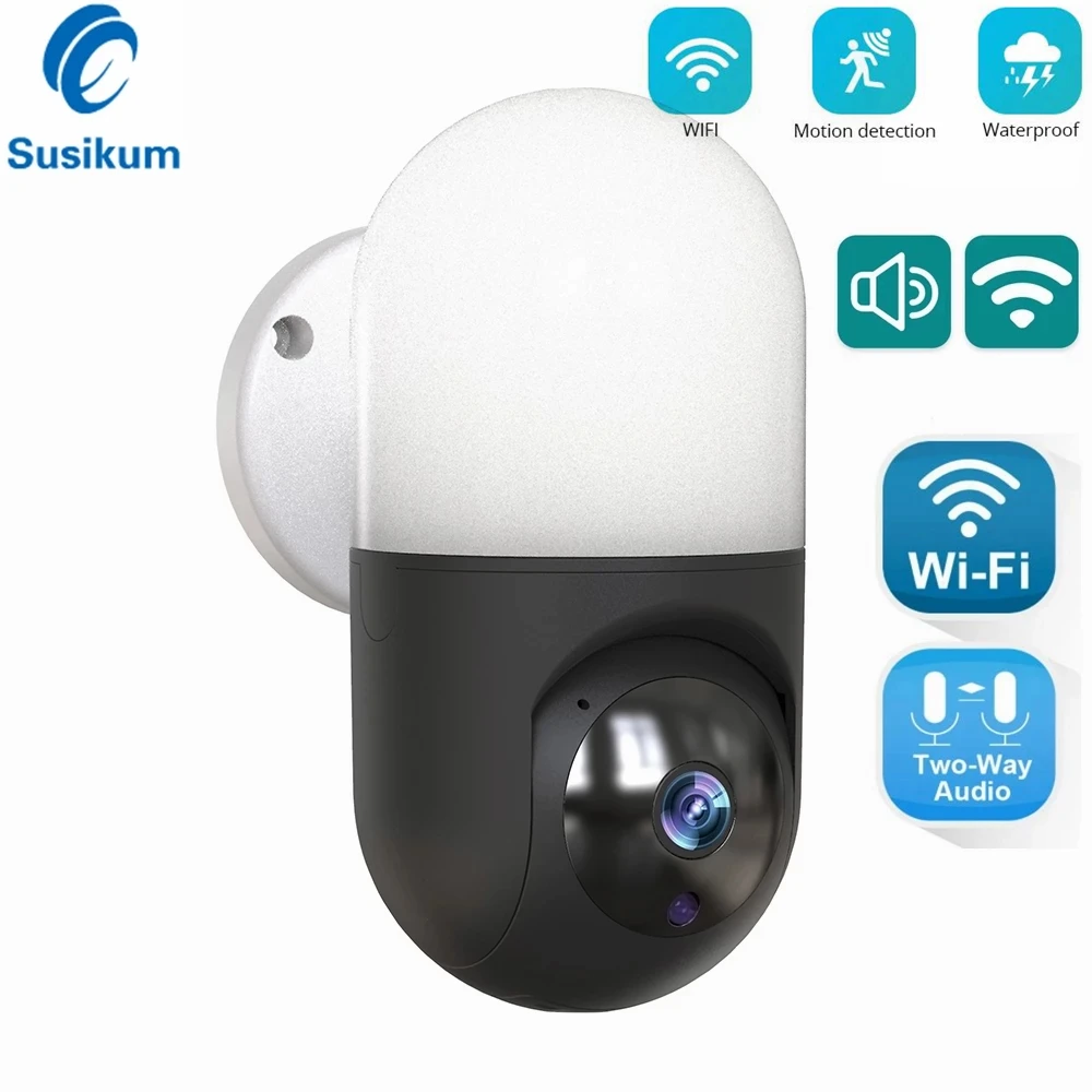 1080P WIFI Wall Lamp Camera ICAM365 APP Wireless Indoor Smart Home Security Protection MINI Camera 2MP CCTV