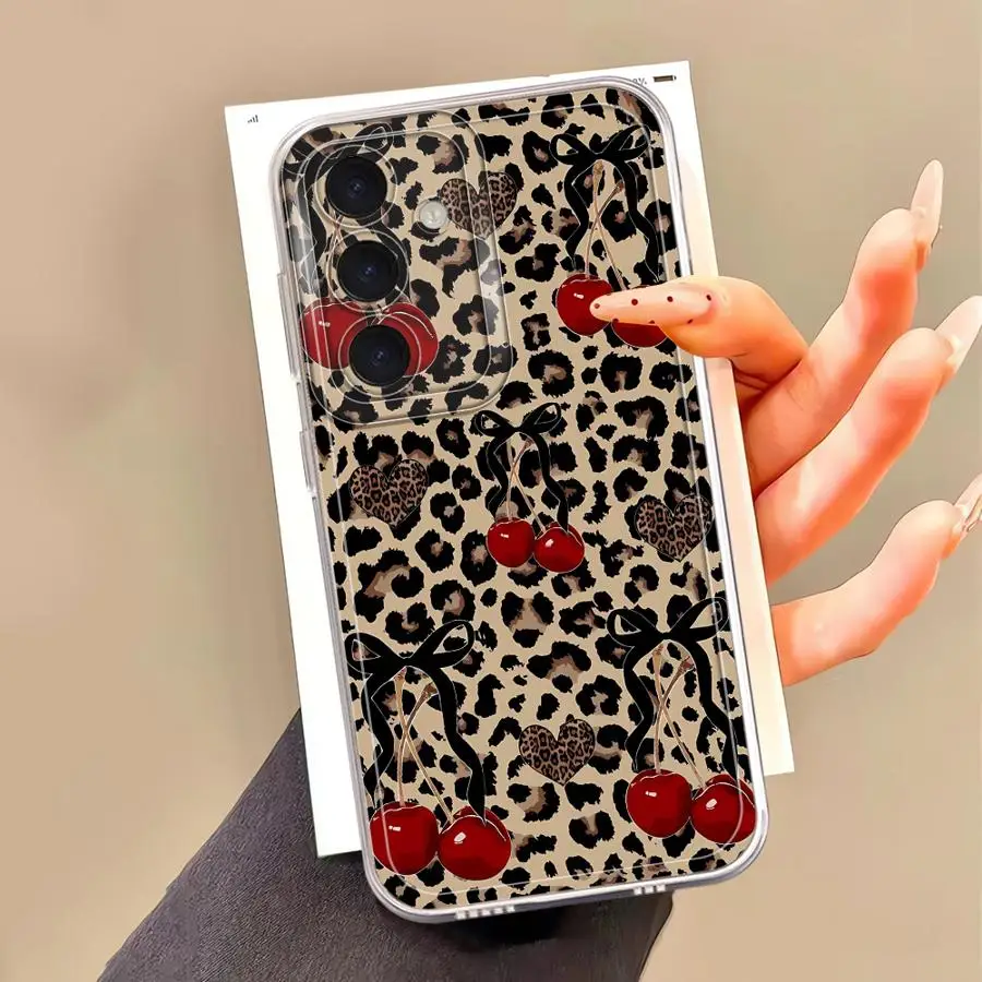Leopard Print Bow Phone Cover Case