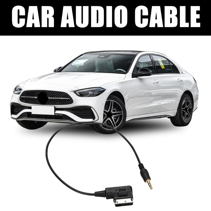 Adjustable 3.5mm Car Automobile Sound Cable for AMI Vehicles PVC Cord