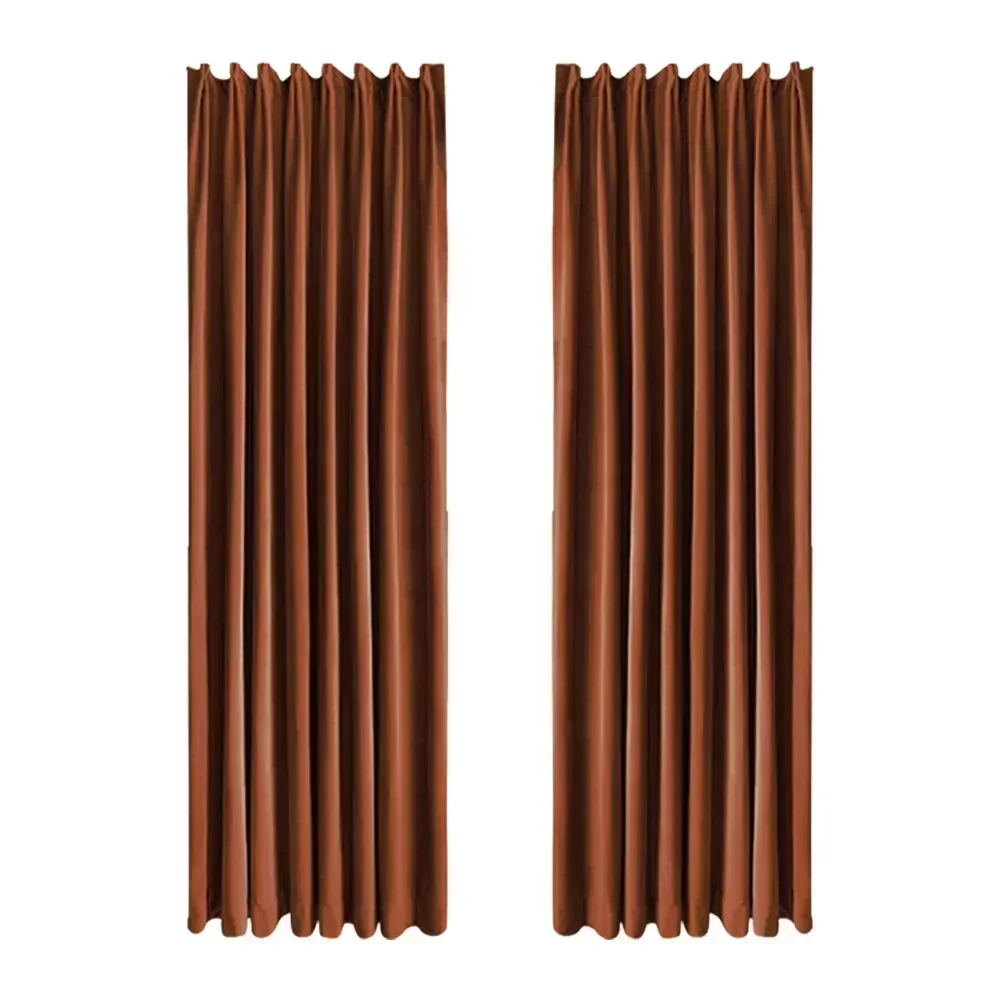 

20211-XZ-Curtains for Living Room Bedroom Simple Princess High Blackout Cloth Gauze Integrated Window Light