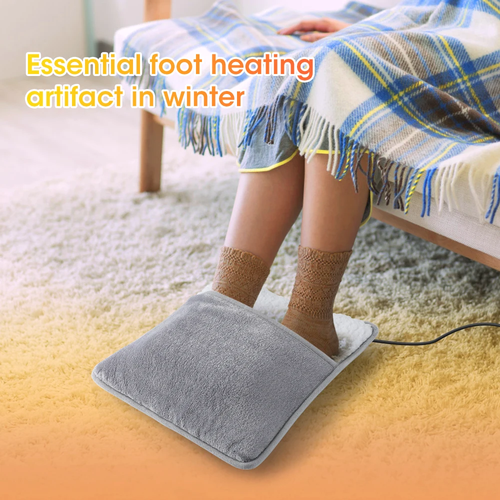 Winter Electric Foot Heating Pad USB Charging Soft Plush Washable Foot Warmer Heater Improve Sleeping Household Foot Warming Mat 3