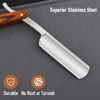 Professional Barbershop Men's Shaver Straight Edge Barber Razor Knives Manual Beard Shaving Care Shavette with Wiping Cloth 1