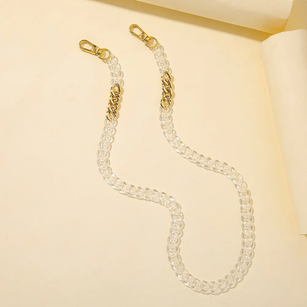 

Clips Trendy Fashion Men Hold Straps Resin Wild Imitation Jade Chain Glasses Chain Mask Cord Holders Face Mask Necklace