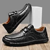 Retro Style Men Leather Casual Shoes Handmade Breathable Men's Loafers Fashion Man Walking Sneakers Simple Comfy Hiking Footwear 6