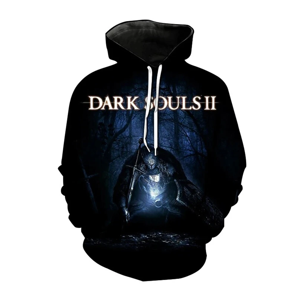 thumbnail image 1 of Sudadera con capucha para hombre con estampado 3D del juego Dark Soulsborne, estilo informal de calle de gran tamaño, para juegos de rol, moda de manga larga, 1 of 5
