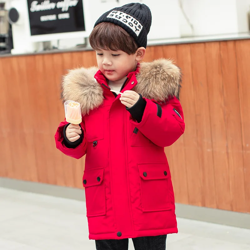 Puffer Coat 11 Degrees Red Jacket OLEKID 2025 Boys Winter Coat -30