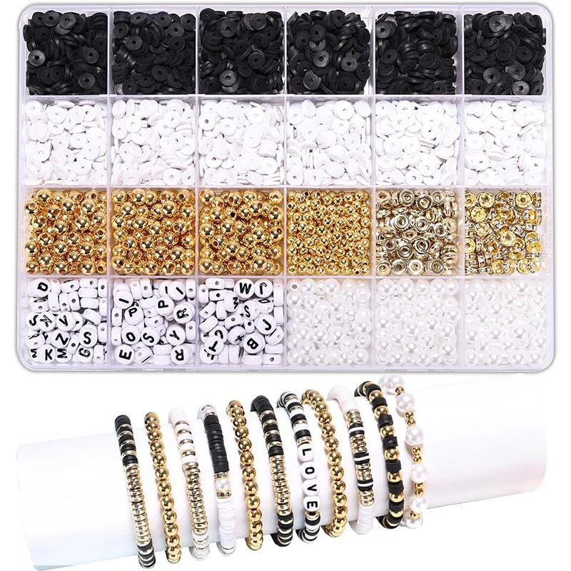 DIY Friendship Bracelet Kit with Clay Beads