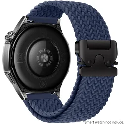 Nylon Braided Loop Strap with Parachute Buckle Bracelet Band - 22mm Width Band (Dark Blue)