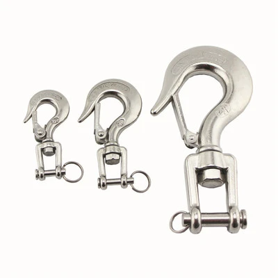 Swivel/Big Eye Eye Hook 1.5KG Or 2T Steel Safety Catch Lifting Hook Heavy  Load