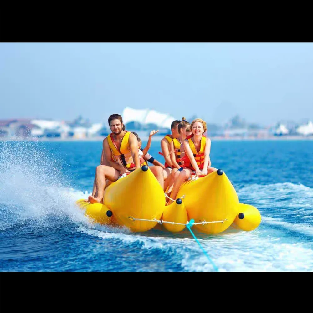 Inflatable Banana Boat for Water Park, Water Park Games, Flying Fish, Towel Tube, 6 Seat, Hot Sale