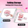 Kids Makeup Kit For Girls Princess Real Washable Pretend Play Cosmetic Set Toys With Mirror Non Toxic Safe Birthday Gifts M714 4