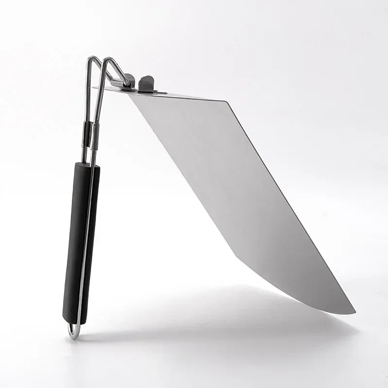 Folding Pizza Peels Stainless Steel Pizza Shovel Square Large Cake Transfer Shovels Kitchen Baking Tools Cake Shovel Tools