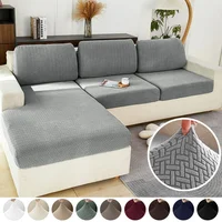 Elastic Sofa Cover for Living Room Jacquard Solid Sofa Seat Cover Grey Washable Seat Cushion Cover Furniture Protector Sectional 1