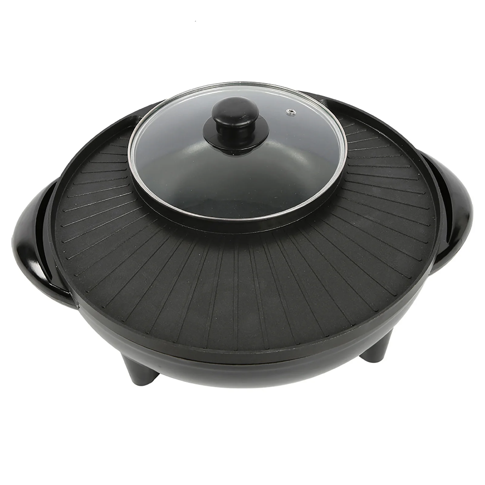2 In 1 Electric Pan Hot Pot BBQ Frying Cook Grill Cooking Pots 3