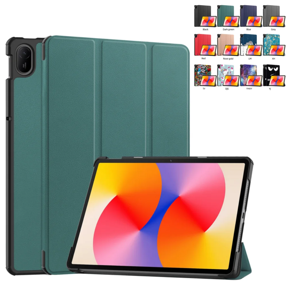 Premium Leather Tri-fold Tablet Cover with Auto Wake Function