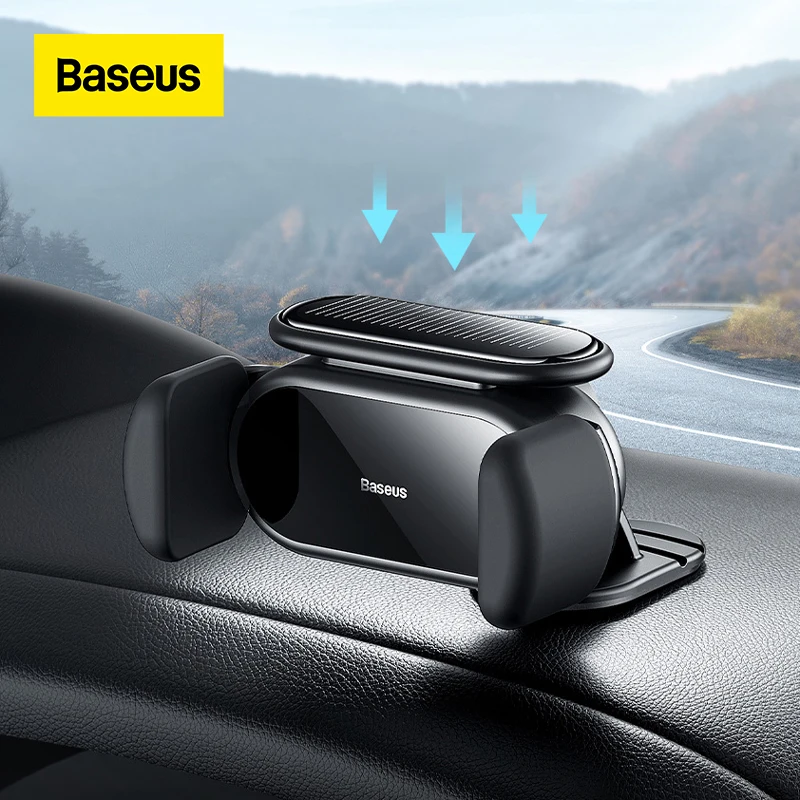 New Solar Powered Electric Car Phone Holder 360 Rotation Solar Charging  Mobile Phone Holder Car Charger Wireless For Iphone - Universal Car Bracket  - AliExpress