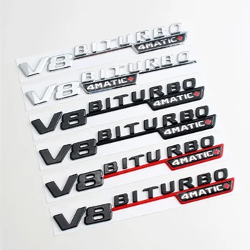 Car Fender Side Emblem V8 Biturbo 4matic Logo For Mercedes C63S W205 E63S W213 S63 W222 GLC63S X253 GLE63S W167 AMG Accessories 1