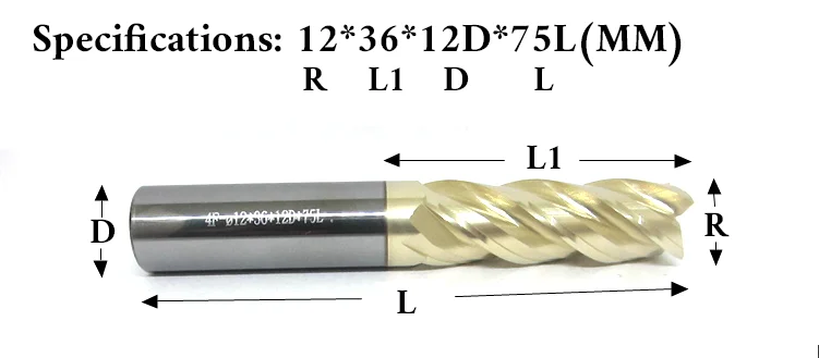 HRC68 Wolfram Stahl Hartmetall-schaftfräser 1 Zu 20mm Für Edelstahl Gusseisen 45# Sterben Stahl CNC Fräsen cutter Metall Cutter – Detail 1
