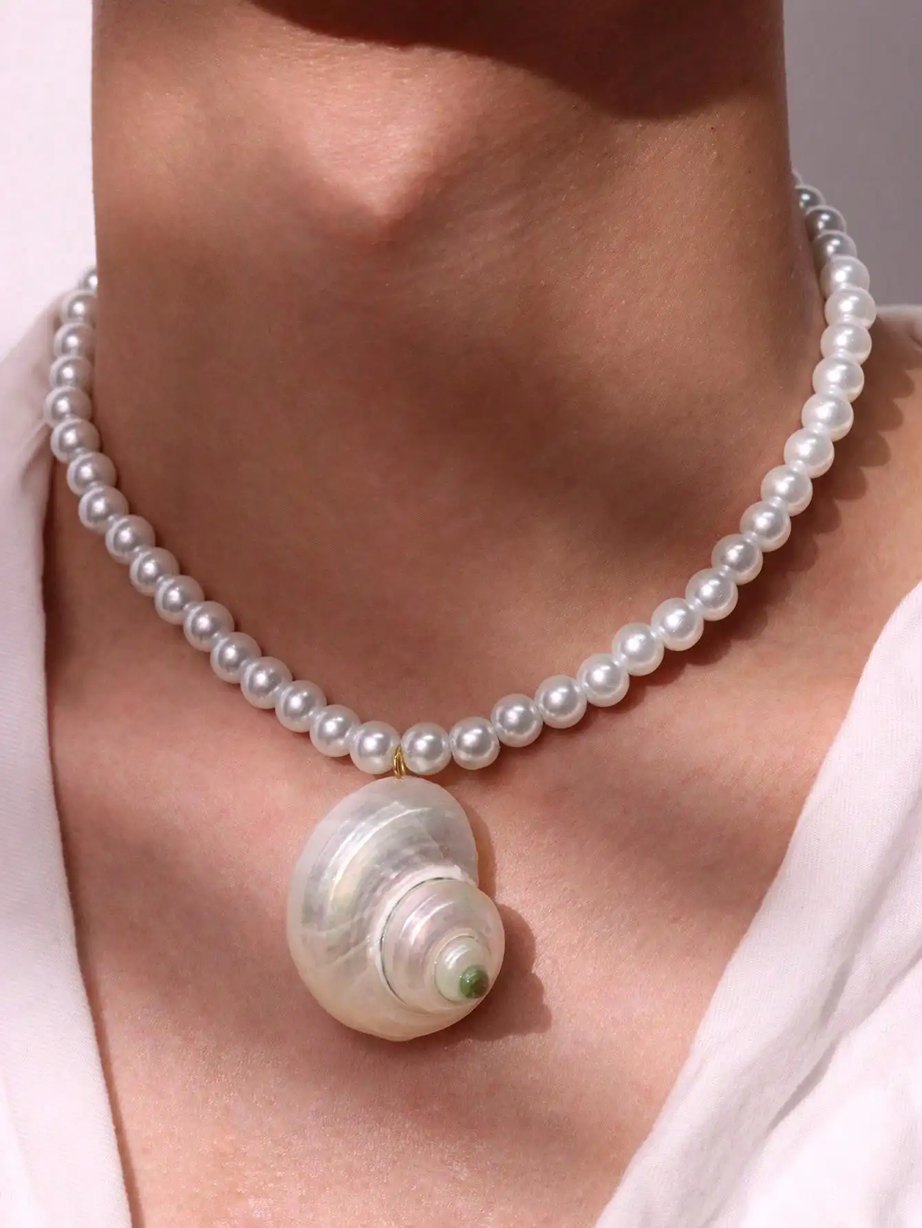 שרשרת תליון מקלות ים גדולה טבעית, תכשיטי חוף פשוטים ומדויקים, אביזר מושלם ואלגנטי לחופשת הקיץ לנשים