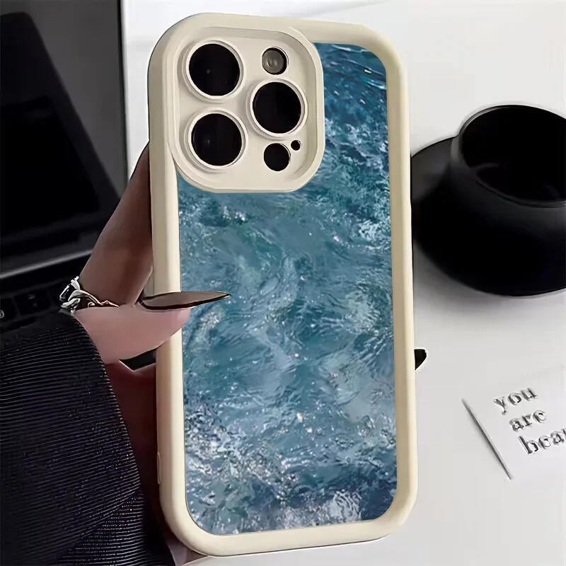 thumbnail image 1 of Funda de silicona de lujo Sunrise At Sea para iPhone 15 16 14 13 12 11 Pro Max Plus X XR XS Max 7 8 Plus SE 2020 2022 Funda a prueba de golpes, 1 of 5
