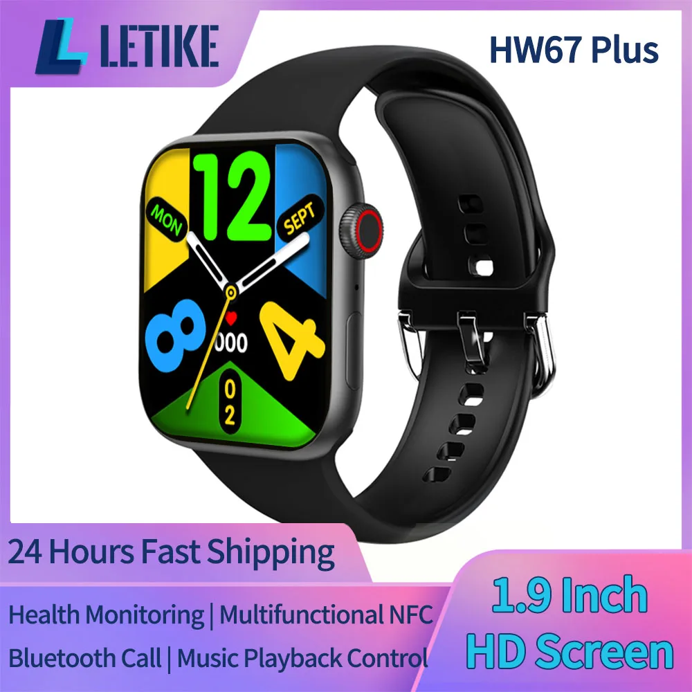 Смарт-часы HW67 Plus для мужчин и женщин Alipay Экран 1 9 дюйма HD Bluetooth-вызов pk HW22 HW37