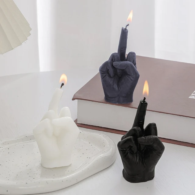 Middle Finger Candle Holder, Hand Gesture Fck You Candle Holder, Wedding  Table Decor Hand Candle Holder, Resin Middle Finger Candle Tealight Stand,  Hand Gesture Candlestick Holder, Pillar Candle Stand For Home Wedding