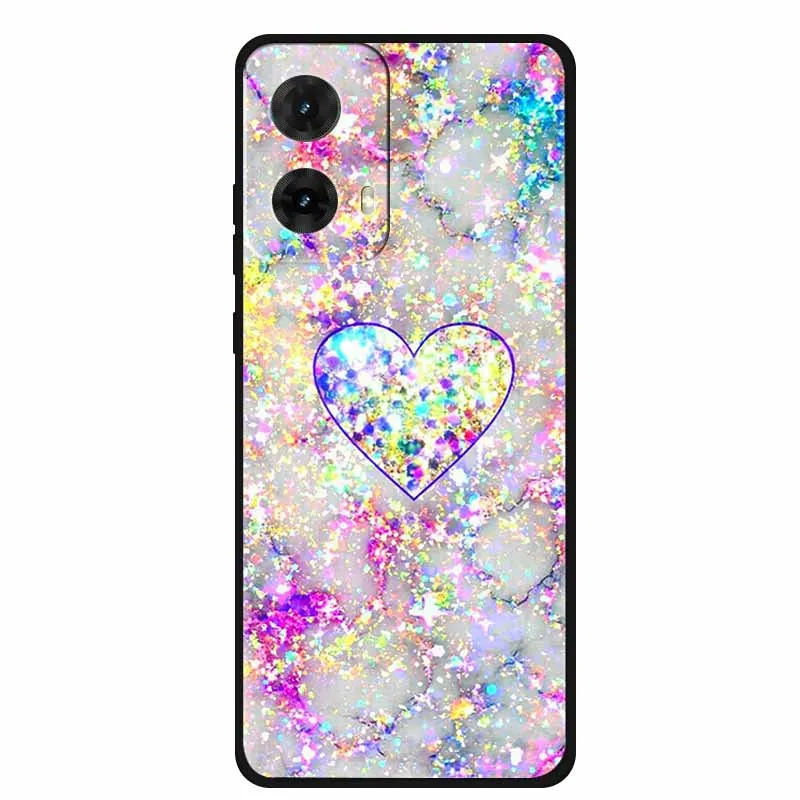 Colorful Painted Cat TPU Soft Silicone Phone Back Cover - Cute Design