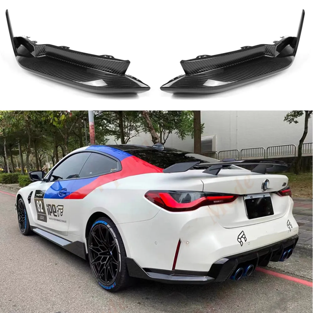 

Car Carbon Fiber Rear Bumper Lip Splitters Flaps Apron for BMW G80 G82 G83 M3 M4 2021+MP Style Rear Diffuser Lip Splitters