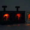 Trendy DIY Mini LED Glowing Fireplace Model Winter Christmas Halloween Gifts DIY Accessories Home Decor for 1/12 Dollhouse 5