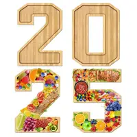 2025 Number Charcuterie Board Box Wooden Food Tray 2025 Number Set Grad Decorations Snack Trays Graduation Party Supplies Cake 1