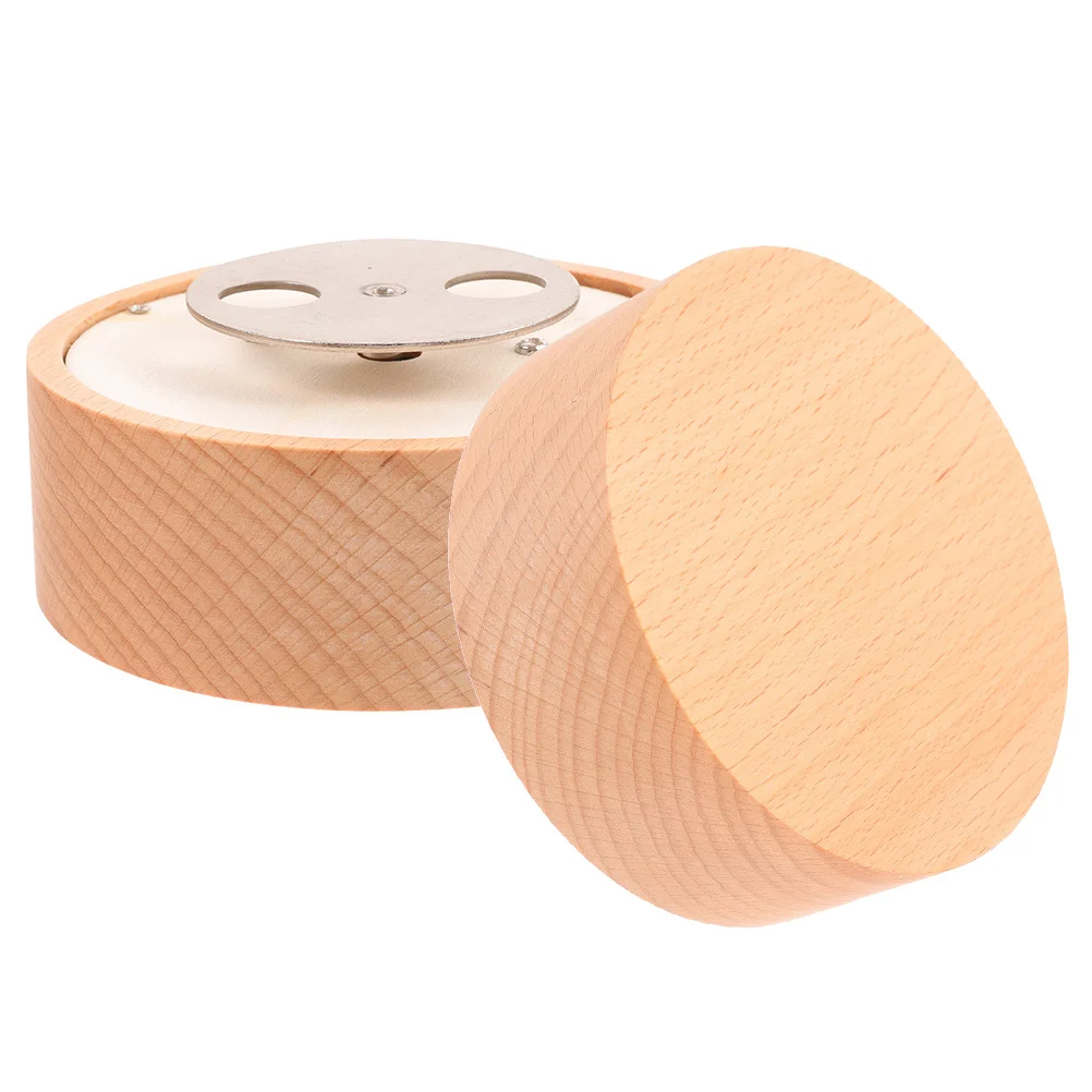 Round Edges Music Box Base Craft Music Box Base For Rotatable Musical Desk nament Home Decor Wooden Supplies Round