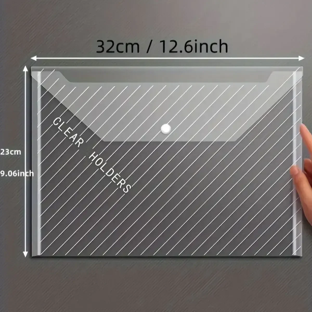 10Pcs A4 투명 파일 가방 플라스틱 문서 파일링 보관 가방 학생 주최자 정보 포켓 폴더 편지지 새 제품