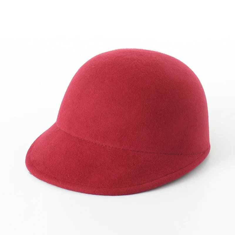 

X349 Adult Equestrian Hat Casual Simple Fashion Wool Sports Peaked Cap Ladies Felt Equestrian Cap Top Hat