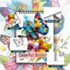 30 Sheets Adult Spiral Colouring Book, 11.2x 8.3 inches 100gsm Thick Paper, Perfect for Back to School Gifts, Halloween Gifts 4
